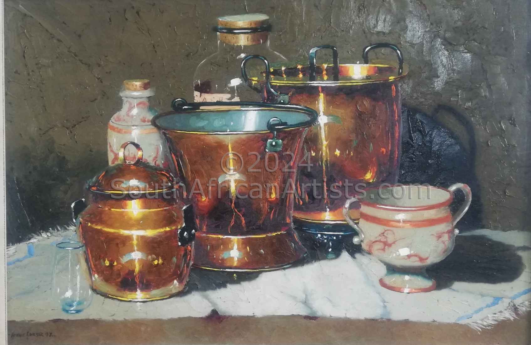 The Still Life with Cooper Pots