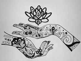 Hands with Lotus