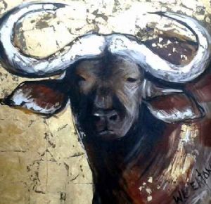 "Buffalo with Gold Leaf"