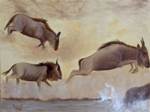 "Migrating Wildebeest "