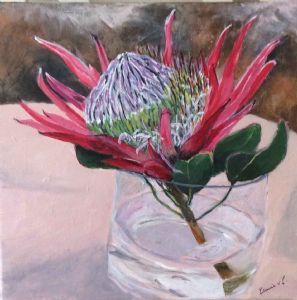 "Protea in Glas"