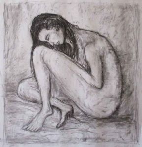 "Lonesome Crouching Nude "