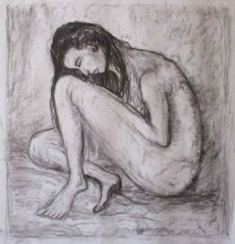 "Lonesome Crouching Nude "