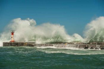 "Rough Seas at Kalk Bay Harbour"