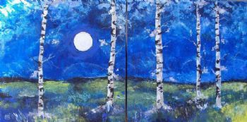 "Moonlit Trees"