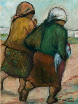 "Two Women with Chickens"