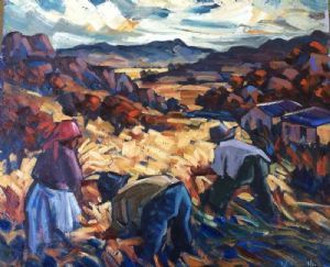 "Harvesters in a Landscape"