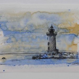 "Lighthouse At Dusk"