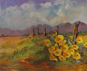 "Yellow Fence Flowers "