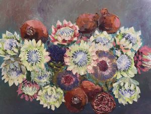"Proteas Pomegranates Artichokes "