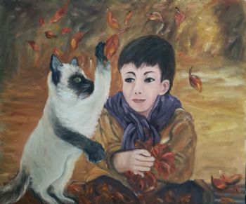 "Boy and His Cat"