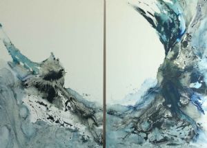 "Sea and Beyond (Diptych)"