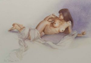 "Reclining Nude 1 - Draped"