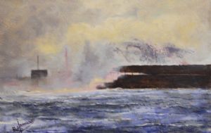 "Wave Engulfing Port Alfred Pier"