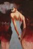 "Woman Light Blue Dress"