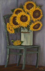"Sunflowers on Chair"