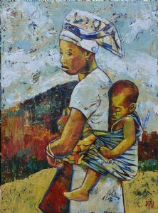 "Young Mother and Child"