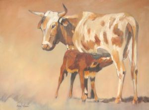 "Nguni Cow and Calf II"
