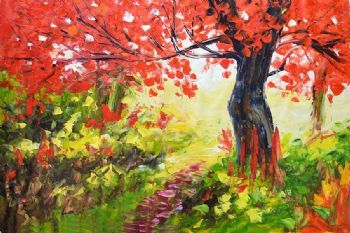 "Autumn Red Tree "