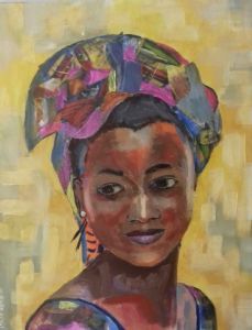 "African Lady with Scarf "