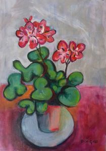 "Geraniums in a Pot"