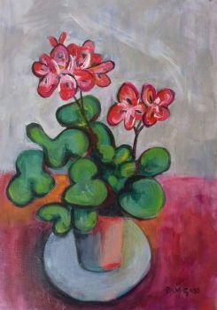 "Geraniums in a Pot"