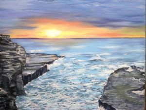 "Rivermouth at Sunset"