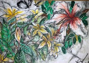 "Exotic Flowers - Frangipani & Hibiscus"