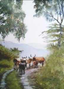 "Rainy Road Near Ngoye"