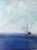 "A small boat on the ocean"