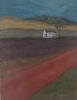 "Farmhouse and Tree on Overberg Fields and Road"