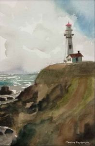 "A Lighthouse On The Rocks  "