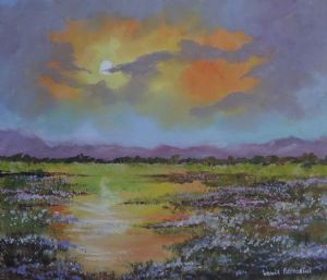 "Dam Sunset Reflection"