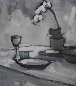"Stllife with Empty Plate"