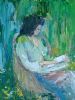 "Woman Reading in the Garden"