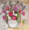 "Beige Vase and Roses "