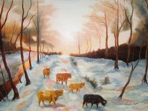 "Scottish Twilight Original Oil Painting"