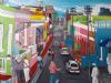 "Cityscape of Bo Kaap Cape Town in Oil"