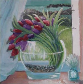 "Still life  Original Oil painting Circle of life"