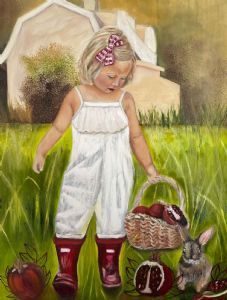 "Little Farm Girl With Red Boots"