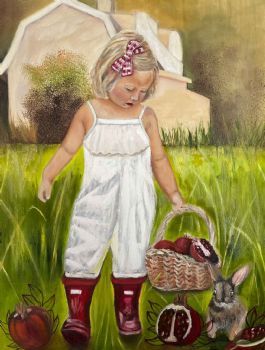 "Little Farm Girl With Red Boots"