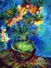 "Reproduction of Van Gogh Master-Flowers in Pot"