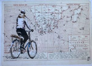 "Small Map with Cyclist  3/5 RESERVED"