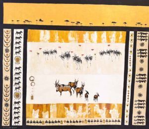 "Golden Eland and Aloes"