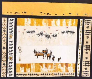 "Golden Eland and Aloes"