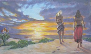 "2 Girls on Sunrise Beach"