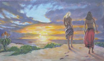 "2 Girls on Sunrise Beach"