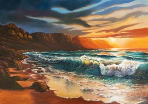 "Cape Town Seascape Painting – Where Light Return"