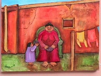 "Granny Knitting"