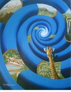 "Giraffe looking back"